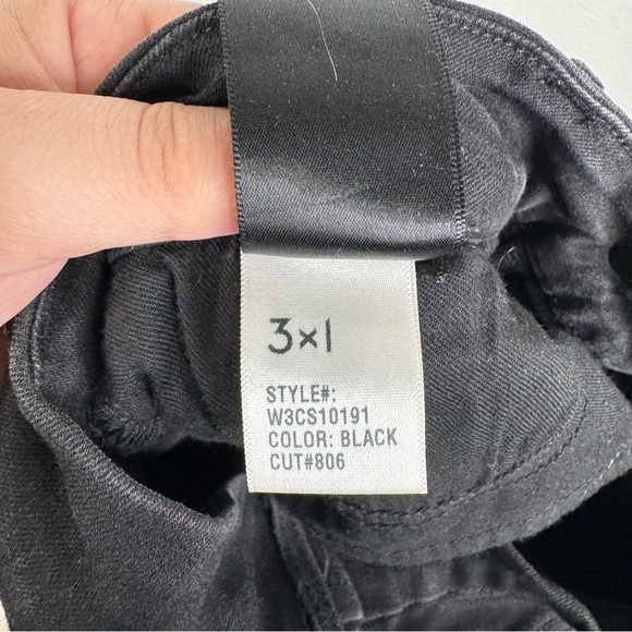 3x1 NYC W3 Channel Seam Skinny Jeans Black Size 24 - Picture 8 of 8
